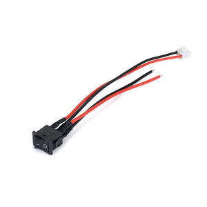 KCD1-11 摇杆开关 预接线 6A 250V 红黑尾线 JST 连接器 带剥线端子 CE 用于设备电源 3D 打印机 OEM - Product Image 1