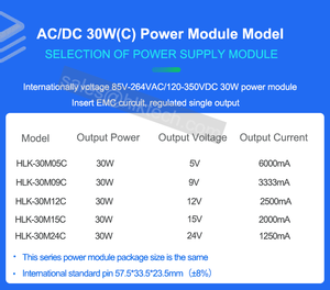HILINK 220v/110v <span class=keywords><strong>acdc</strong></span> 12v 3a circuito HiLink 30 w12v modulo convertitore di potenza HLK-30M12C 30 w12v modulo convertitore di potenza 220v/110v ac - Product Image 6