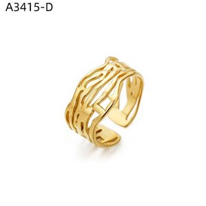 เอมี่ เอมี่แฟชั่นริง A3415 ดีไซน์ทรงเรขาคณิต ชุบเงิน 925 สำหรับผู้หญิงสวมใส่ทุกวันของขวัญเครื่องประดับ - Product Image 2