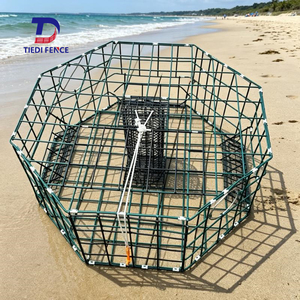 Rouleau de filet de pêche <span class=keywords><strong>professionnel</strong></span> 12,5 ga en vinyle, maille soudée en PVC pour la fabrication de nasses à crabes et de paniers de pêche - Product Image 6