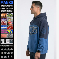 Sudadera con Capucha Personalizada con Logotipo Bordado para Hombre, Sudadera Deportiva Informal de Gran Tamaño para Gimnasio y Fitness