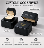 Boîtes d'emballage cadeau en cuir PU de haute qualité, nouveau style, vente en gros, avec logo personnalisé pour bague, pendentif, collier, bracelet