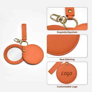 Cá Nhân Logo Tùy Chỉnh Gương Vòng Trang Điểm Xoay PU Da Gương Keychain Mỹ Phẩm Gương Nhỏ Gọn Túi Nhỏ Gương - Product Image 2