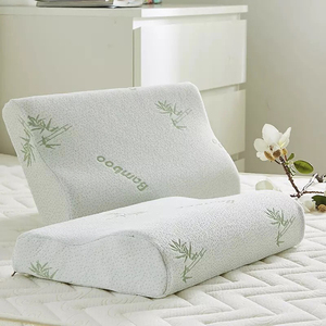 <span class=keywords><strong>Oreiller</strong></span> ergonomique en mousse à mémoire de forme en fibre de bambou naturelle, personnalisé OEM&ODM, pour le soutien cervical et orthopédique - Product Image 3