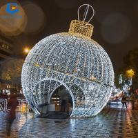 SGL086 çin Zigong fener fabrika el yapımı noel tatil için LED büyük 3D topu motive ışık
