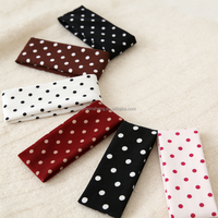 Bandeaux élastiques larges et extensibles à pois noirs et blancs, antidérapants et réutilisables pour filles - SPA, Yoga, Mode, Taille Unique