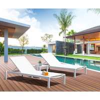 Benmkt — chaise solaire de patio en aluminium moderne, mobilier d'extérieur commercial, pour piscine, hôtel, jardin