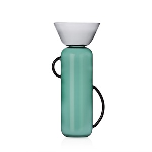 Jarrón Ichendorf en vidrio Gele y Petroleum Smoke, grande - Product Image 1