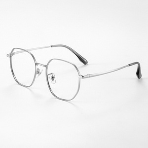 Monturas de Gafas Retro Octogonales de Alambre Plateado 5805 para Mujer, Anti-UV, Montura Completa, Lentes de PC, Origen Danyang - Product Image 1