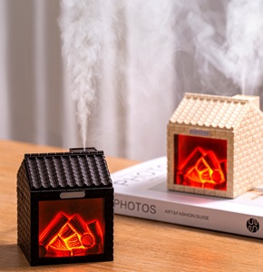 Charcoal House Air Mist Humidifier Stove Design 200ml Small Home Night Light Huiles Diffuseur - Product Image 1