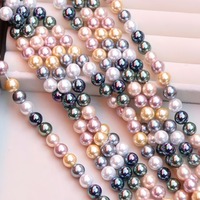 28 types de perles d'imitation de coquillages Nanyang rondes, colorées, blanches, dorées, roses, violettes, de 4 mm, 6 mm, 8 mm, 10 mm, 12 mm, pour la création de bijoux DIY