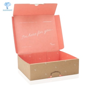 Custom Attractive Cheap Price Portable Corrugated Pink Clothing Mailer <b>Box</b> - Product Image 1