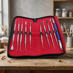 Kit d'outils de sculpture manuels en acier pour laboratoire, céramique, argile, et instruments de sculpture dentaire/chirurgicaux pour dentistes - Product Image 3