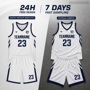 Kit <span class=keywords><strong>personnalisé</strong></span> en gros, uniforme <span class=keywords><strong>de</strong></span> <span class=keywords><strong>basket</strong></span>-ball en polyester 100% à séchage rapide, sublimation - Product Image 2