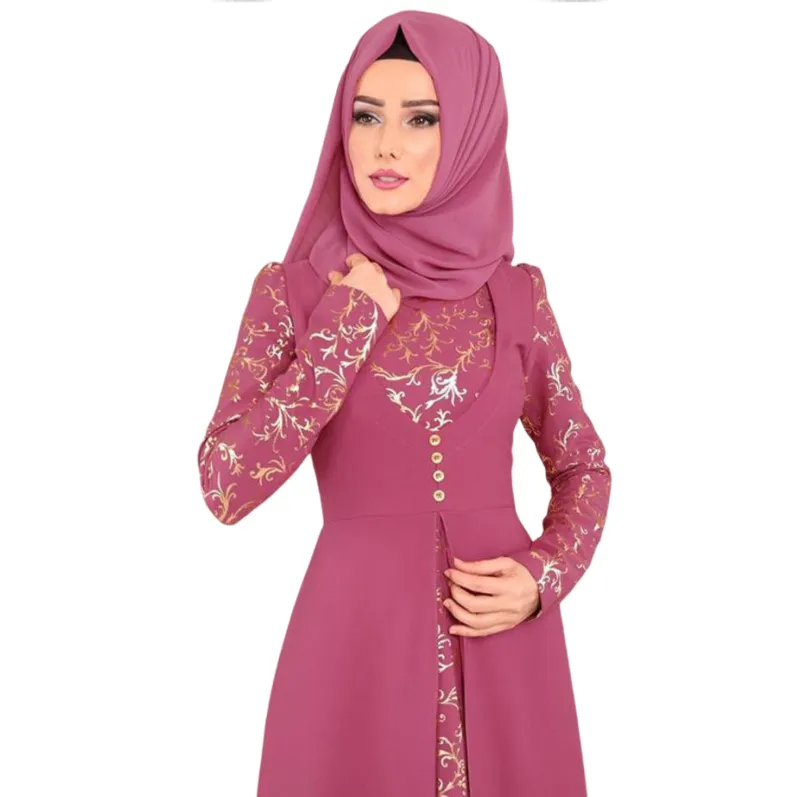 Plus Size Women Dress Abaya Dubai Muslim Dresses Islamic Elegant Swing Elegant Ladies Middle East Islamic Clothing