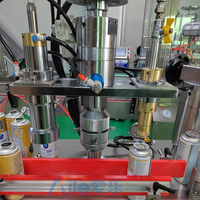 Machine de remplissage et de scellage pneumatique semi-automatique pour aérosols GPL, capacité de 700-900 canettes/heure, pour gaz butane et réchauds portables