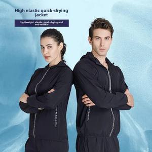 Vêtements de travail automne hiver pour groupe d'entraîneurs de <span class=keywords><strong>fitness</strong></span> sweat à capuche zippé avec logo imprimé vêtements de travail de sécurité - Product Image 3