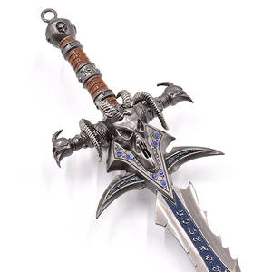 Chất Lượng Cao Kim Loại Hợp Kim Wows Frostmournes Thanh Kiếm 30Cm Trò Chơi Phòng Trang Trí Cosplay Kim Loại Mô Hình Thanh Kiếm Đồ Chơi - Product Image 1