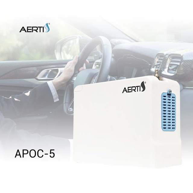 AERTI Factory Supply Pulse Portable Oxygen Concentrator 90%-96% Oxygen Concentration 3.2Inch TFT Display AC/Plug-In Power Supply