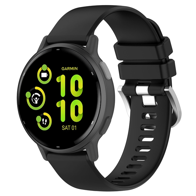 18mm 20mm 22mm Replacement Silicone Watch Strap for Garmin Vivoactive 5 6 Forerunner 265 Watch Band