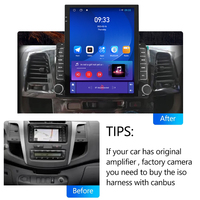 Autoradio Android Style Écran Vertical Tesla 9.7" pour Toyota Fortuner Hilux 2007-2015, Lecteur Multimédia Vidéo avec Navigation GPS
