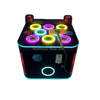 Machine d'arcade Whack-a-mole pour enfants à monnayeur avec lumières LED colorées, équipement de jeu de marteau pour aire de jeux intérieure pour enfants