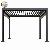 Pergola en aluminium pour véranda et patio, structure robuste, capteur de pluie et de vent, fermeture automatique, support de projet clé en main