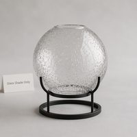 Abat-jour en verre bulle pour bar de maison, lampe décorative d'intérieur, accessoire en verre