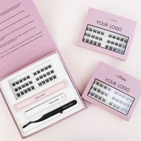 ZM Lashee Venta al por Mayor, Diseño Personalizado, Pestañas Individuales en Racimos, 18mm, Pestañas de Visón con Base Ancha, Kit de Pestañas en Racimos, Volumen