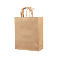 Sac en papier kraft écologique de luxe imprimé sur mesure avec ruban, recyclable, pour le shopping, les vêtements, les cadeaux, les aliments, les plats à emporter, avec votre propre logo