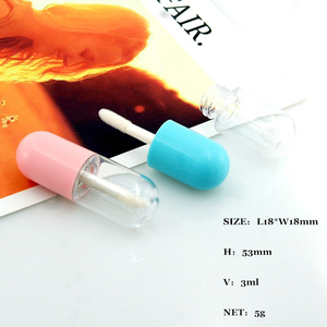 Bouteille transparente pour rouge à lèvres, gloss en forme de capsule, flacon de 3 ou 4ml, rose, rouge, bleu, brillant à lèvres, en forme de flacon - Product Image 3