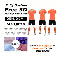 Ensemble d'uniformes de football personnalisés pour hommes, imprimés numériquement, respirants, maillot et short de football, 2 pièces, séchage rapide, tenue de match d'équipe