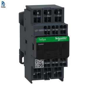 Contacteur de contrôle de moteur Lc1d253v7, pour charge résistive, 15 kW, bobine 400 V CA, contact 25 A, 690 V, 3 pôles, NO, Série TeSys D - Product Image 1