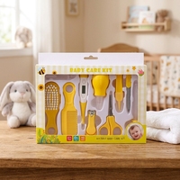Kit de toilettage pour bébé en gros avec coupe-ongles et nettoyeur nasal en PP, ensemble de 10 pièces pour soins quotidiens
