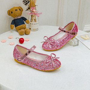 Zapatos de Invierno para Niñas con Lazo de Princesa <span class=keywords><strong>Anna</strong></span>, Zapatos Cálidos con Cristales, 2026, Planos con Velcro, Brillantes, Transpirables, Antideslizantes, con Diseño de Flores - Product Image 3