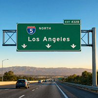 Panneau de signalisation routière réfléchissant en aluminium métallique durable et recyclable, panneau d'avertissement de vitesse des véhicules, panneau de signalisation autoroute pour la direction des voitures