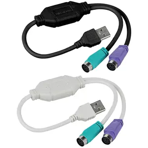 USB公到PS/2 PS2母转换器电缆线转换器适配器键盘