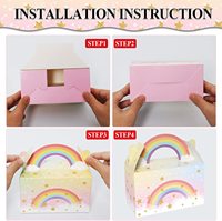 Boîte à bonbons pliable en forme de nuage, petite boîte d'emballage cadeau pour la décoration de fête d'anniversaire, vente en gros