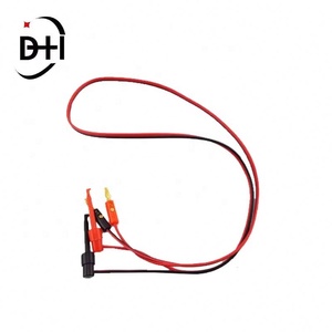 1 Pair 1M 4mm Banana Plug connectors to <b>Hook</b> <b>Clip</b> adapter electric Cable Gold Plated For Multimeter Test Leads wire red black - Product Image 3