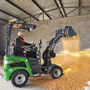 EVERUN Upgraderd Electric Radlader Elektro Hoflader ER08EH Máquinas 800kg Mini cargadora de ruedas eléctrica delantera - Product Image 6