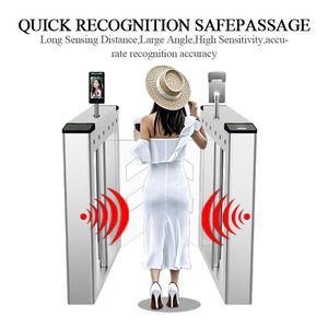 Bảo mật cao thông minh kép cửa Swing rào cản turnstile với tích hợp sinh trắc học-Mặt RFID QR/mã vạch vân tay kiểm soát truy cập - Product Image 3