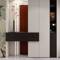 Système d'organisation d'entrée contemporain pour armoire à chaussures, idéal pour les projets d'aménagement intérieur haut de gamme
