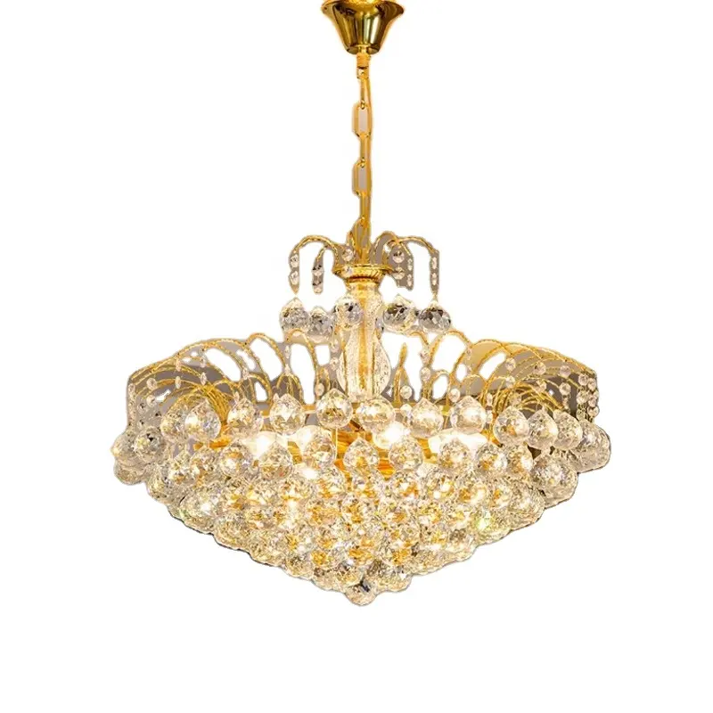 Hot Selling Chroom Crystal Hanger Hotel Trouwzaal Lobby Luxe Licht Modieuze Europese Stijl Eetkamer Slaapkamer Lamp