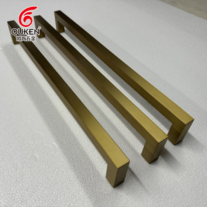 Hiện đại đơn giản thép không gỉ cửa kính xử lý Titan chải khách sạn trang trí tùy chỉnh trang trí nội thất bên ngoài cửa xử lý - Product Image 1