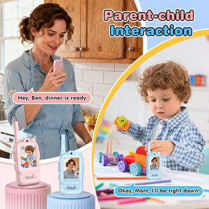 Caméra talkie-walkie pour enfants de 2 pouces, pour les enfants de 4 à 12 ans, jouet interactif parent-enfant, portée de 1,5 km, talkie-walkies vidéo pour enfants - Product Image 3