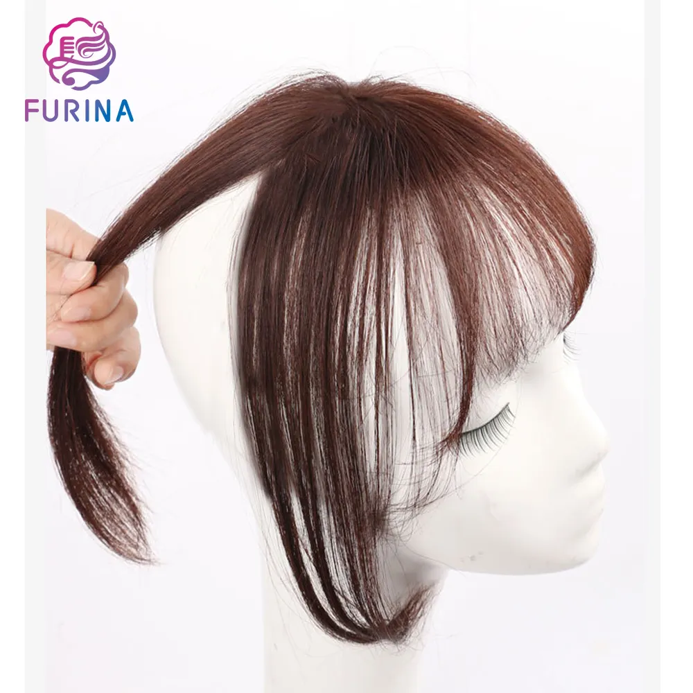 טבעי 100% שיער טבעי קליפ שיער פוני אוויר דק ברזילאי handtied שיער טבעי שוליים לנשים