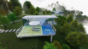 Alpine Ski Chalet-Paredes aisladas extra gruesas, estante de calentamiento de botas y diseño de techo resistente a la nieve Premium Glamping Pod - Product Image 3