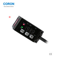 Capteur de déplacement laser CORON GLX-D100N avec affichage LED, sortie NPN, distance de détection 100-35 mm, protection IP67, réflexion laser