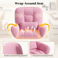 Fauteuil de bureau ergonomique moderne, réglable en hauteur, pivotant, en velours imperméable, avec dossier solide, accoudoirs articulés, roulettes silencieuses et fonction mémoire