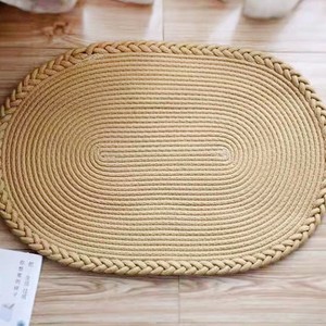 Alfombras tejidas a mano para casas de huéspedes, estudios, dormitorios, tatamis, alfombras para el lado de la cama, alfombrillas para los pies, cojines de algodón, blancos - Product Image 2